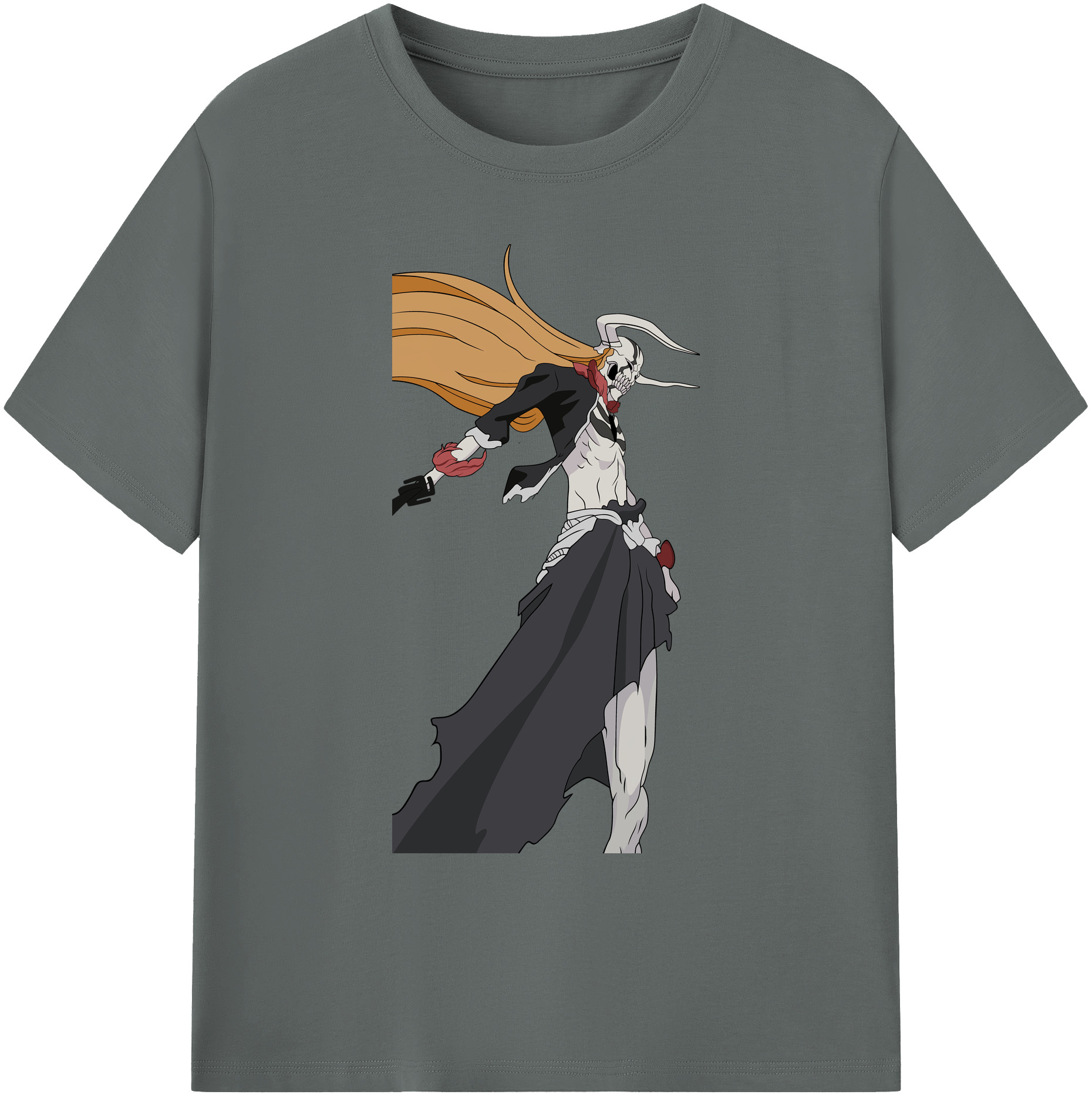 （画像用） ブリーチ 黒崎一護（くろさき いちご）BLEACH Kurosaki Ichigo 綿100％ メンズ半袖Tシャツ｜肌触りやわらか＆通気性